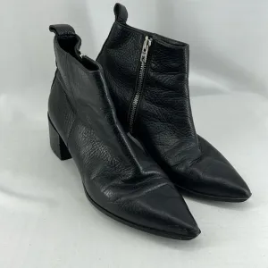Everlane Boss Ankle Boot - Black Pebbled Leather