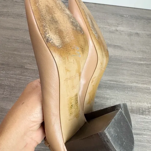 Everlane Day Heel Pecan Stacked Womens size 6.5  $178