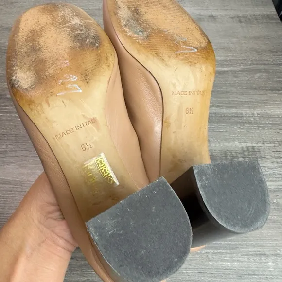 Everlane Day Heel Pecan Stacked Womens size 6.5  $178