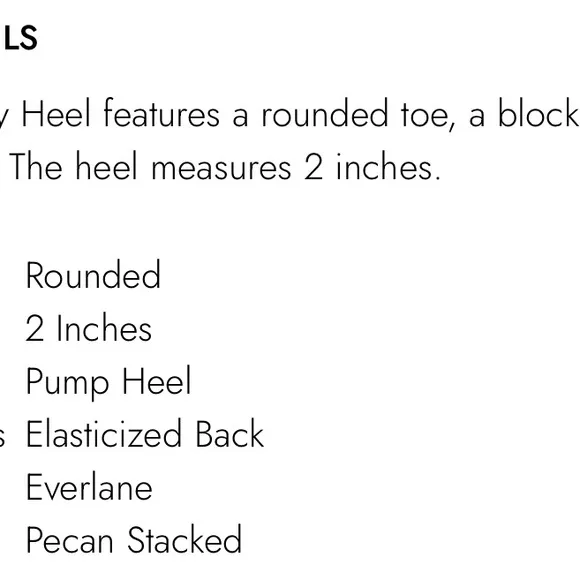 Everlane Day Heel Pecan Stacked Womens size 6.5  $178