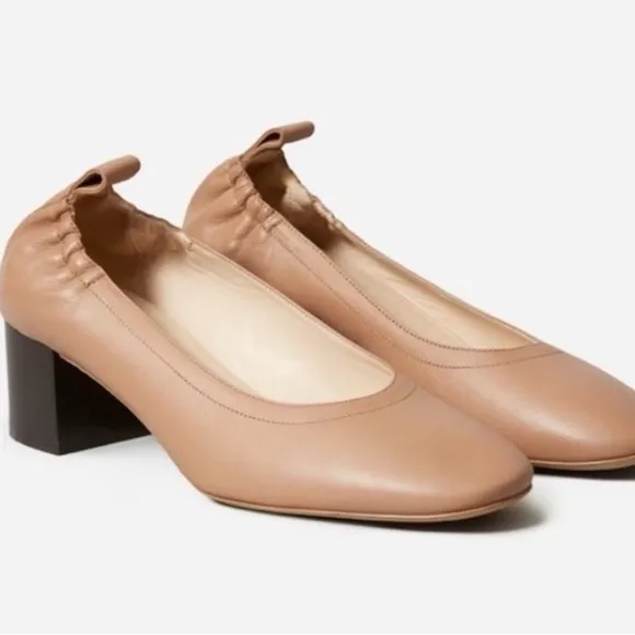 Everlane Day Heel Pecan Stacked Womens size 6.5  $178