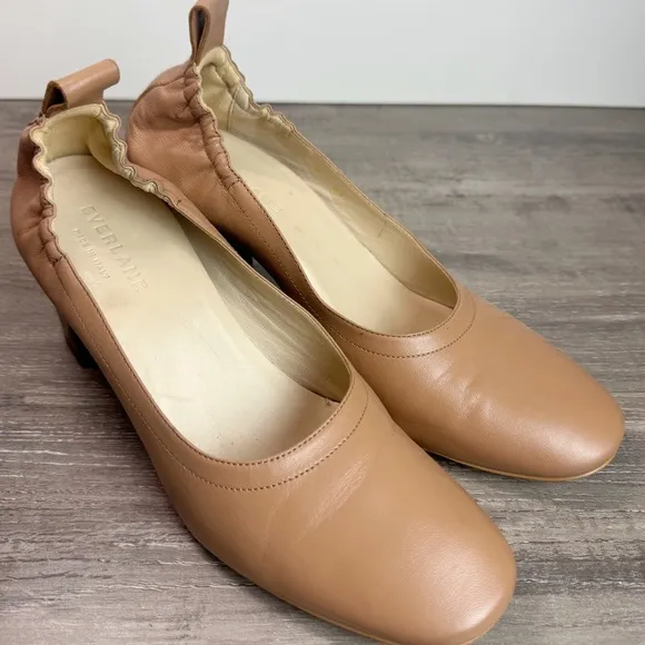 Everlane Day Heel Pecan Stacked Womens size 6.5  $178