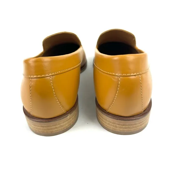 Everlane The Modern Loafer 7 Honey Leather Slip On Shoes Made Italy Womens NEW