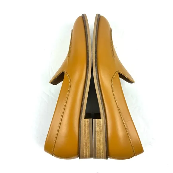 Everlane The Modern Loafer 7 Honey Leather Slip On Shoes Made Italy Womens NEW