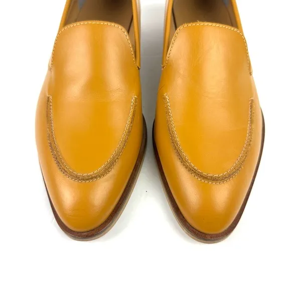 Everlane The Modern Loafer 7 Honey Leather Slip On Shoes Made Italy Womens NEW