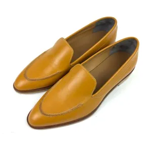 Everlane The Modern Loafer 7 Honey Leather Slip On Shoes Made Italy Womens NEW