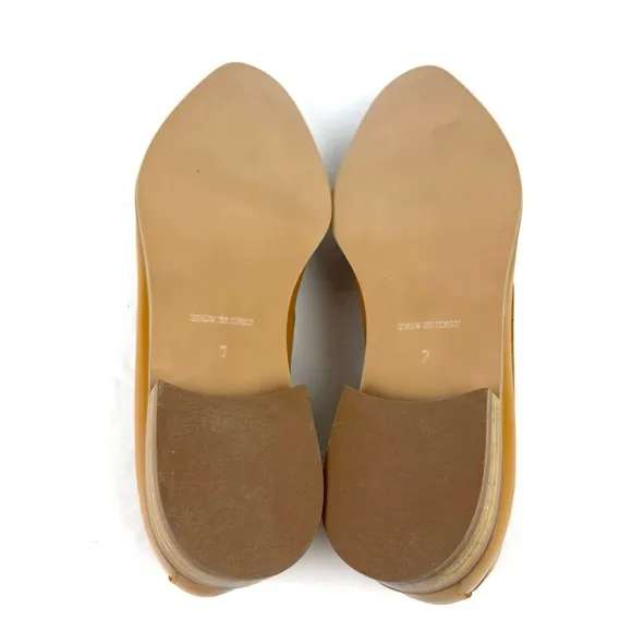 Everlane The Modern Loafer 7 Honey Leather Slip On Shoes Made Italy Womens NEW