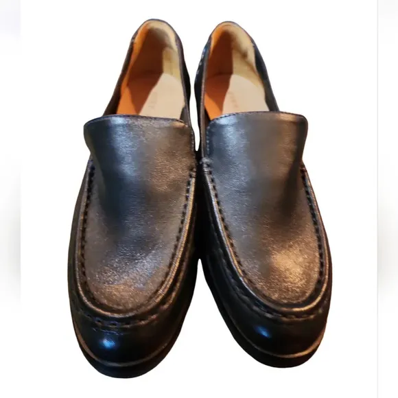 Everlane The Modern Loafer black leather size 6 quiet luxury mod Prep Old Money