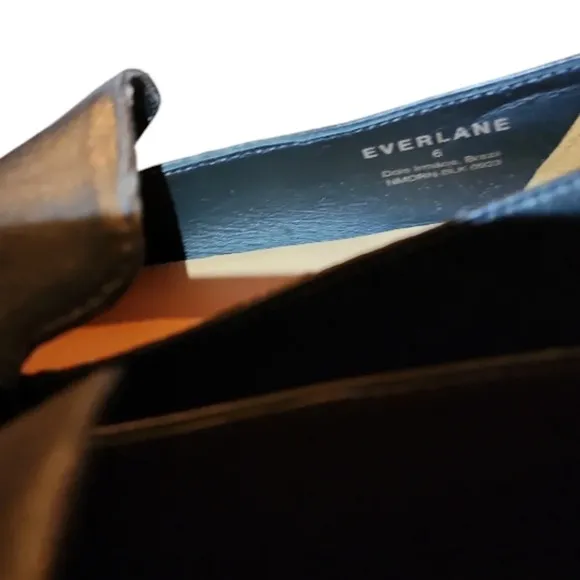 Everlane The Modern Loafer black leather size 6 quiet luxury mod Prep Old Money