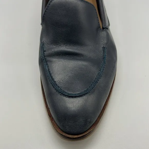 Everlane - The Modern Navy Blue Leather Made In Italy Pointed Toe Loafer SZ 8.5