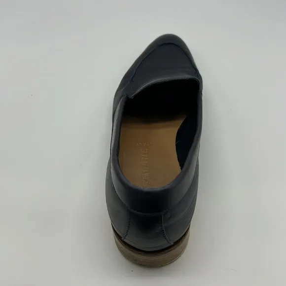 Everlane - The Modern Navy Blue Leather Made In Italy Pointed Toe Loafer SZ 8.5