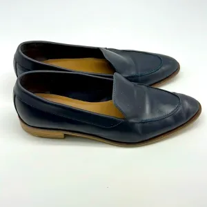 Everlane - The Modern Navy Blue Leather Made In Italy Pointed Toe Loafer SZ 8.5