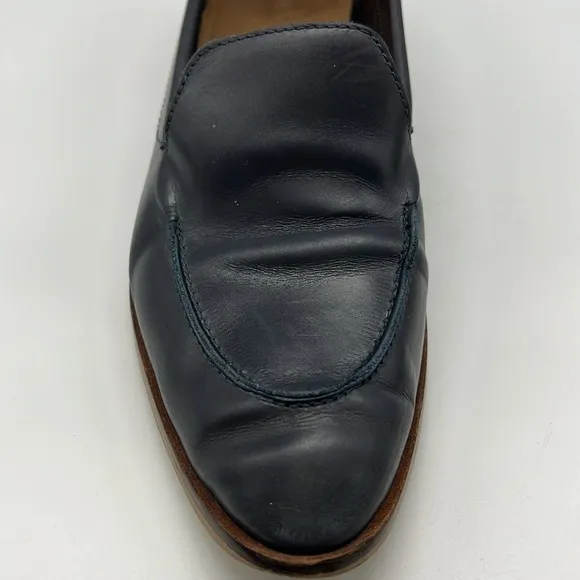 Everlane - The Modern Navy Blue Leather Made In Italy Pointed Toe Loafer SZ 8.5