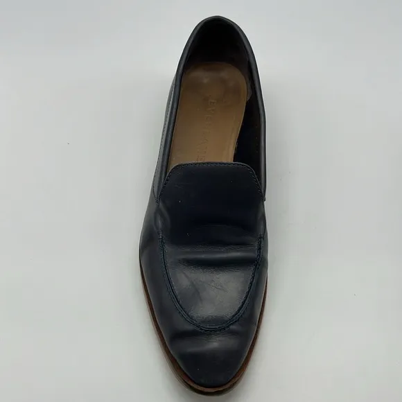 Everlane - The Modern Navy Blue Leather Made In Italy Pointed Toe Loafer SZ 8.5