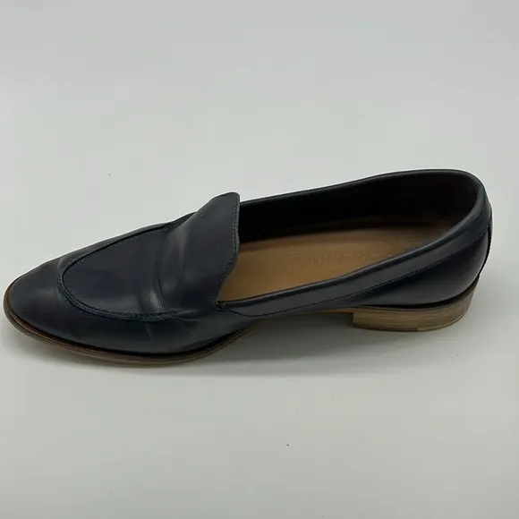Everlane - The Modern Navy Blue Leather Made In Italy Pointed Toe Loafer SZ 8.5
