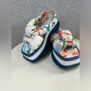 FARM Rio platform sandals Copacabana scarf Sz 6 New without tags