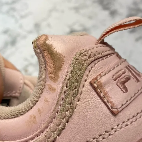 Fila Chunky Pastel Pink Rose Retro Embroidered Y2K Sneakers shoes Size 7.5