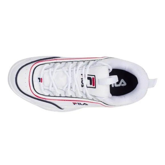 Fila Disruptor Il Contrast Piping Big Kids' Shoes White-Navy-Red