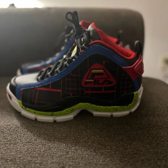 Fila Grant Hill 2 1BM01753-027 Mens Black Leather Athletic Basketball Shoes