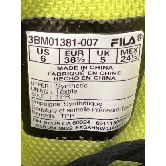 Fila Multiverse High Top Shoes Sneakers Size Boys 6