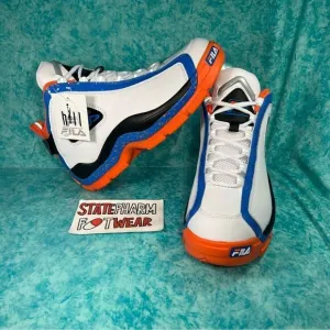 Fila Grant Hill 2 White Blue Orange High Top Leather Retro Basketball Shoes