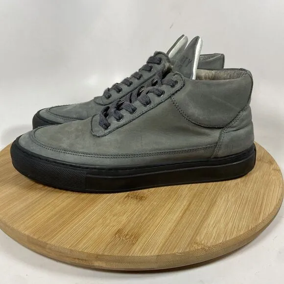 Filling Pieces Ronnie Fieg Sneakers Gray Leather Lined Size 7.5 US 38 EU