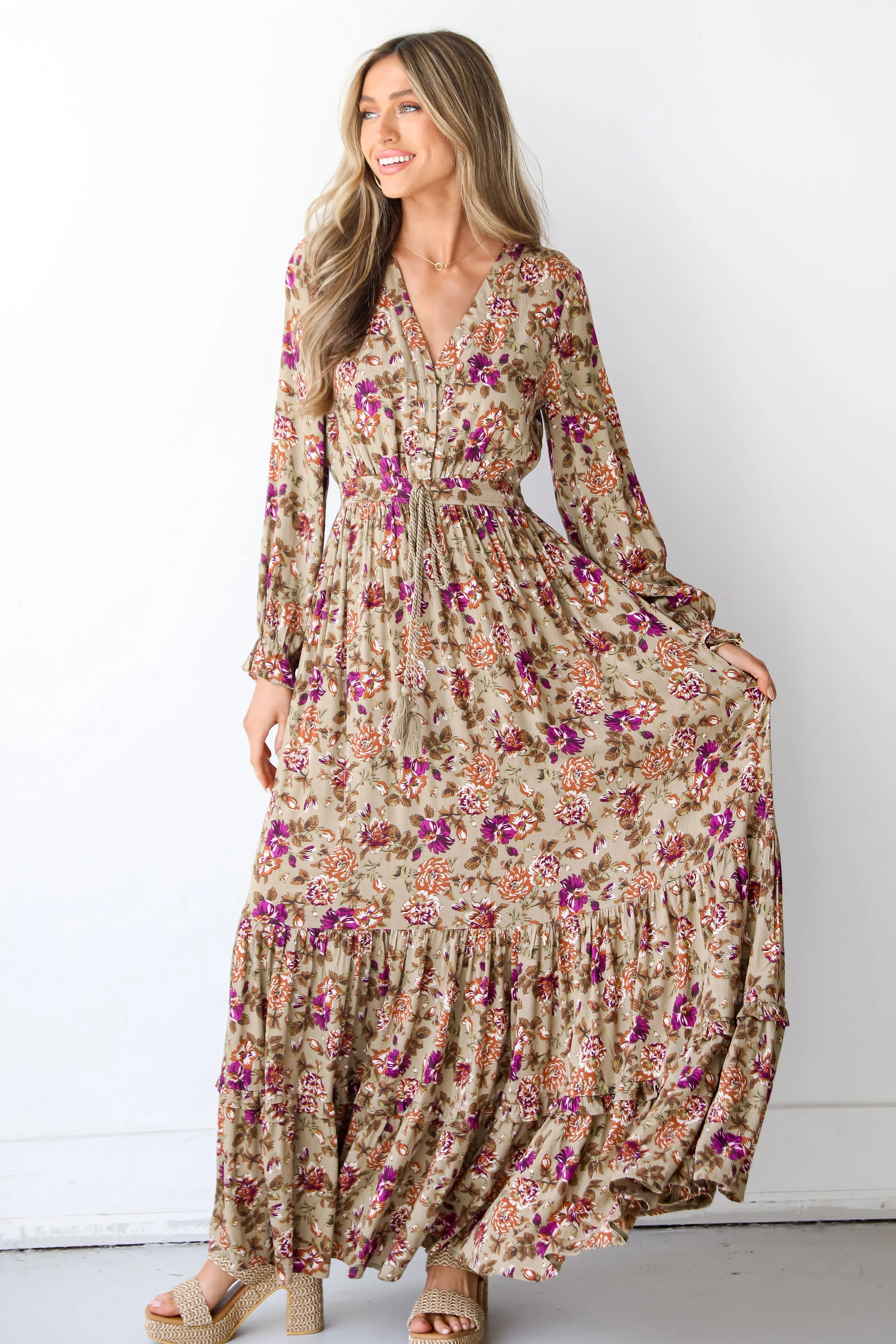 FINAL SALE - Blooming Brilliance Floral Maxi Dress