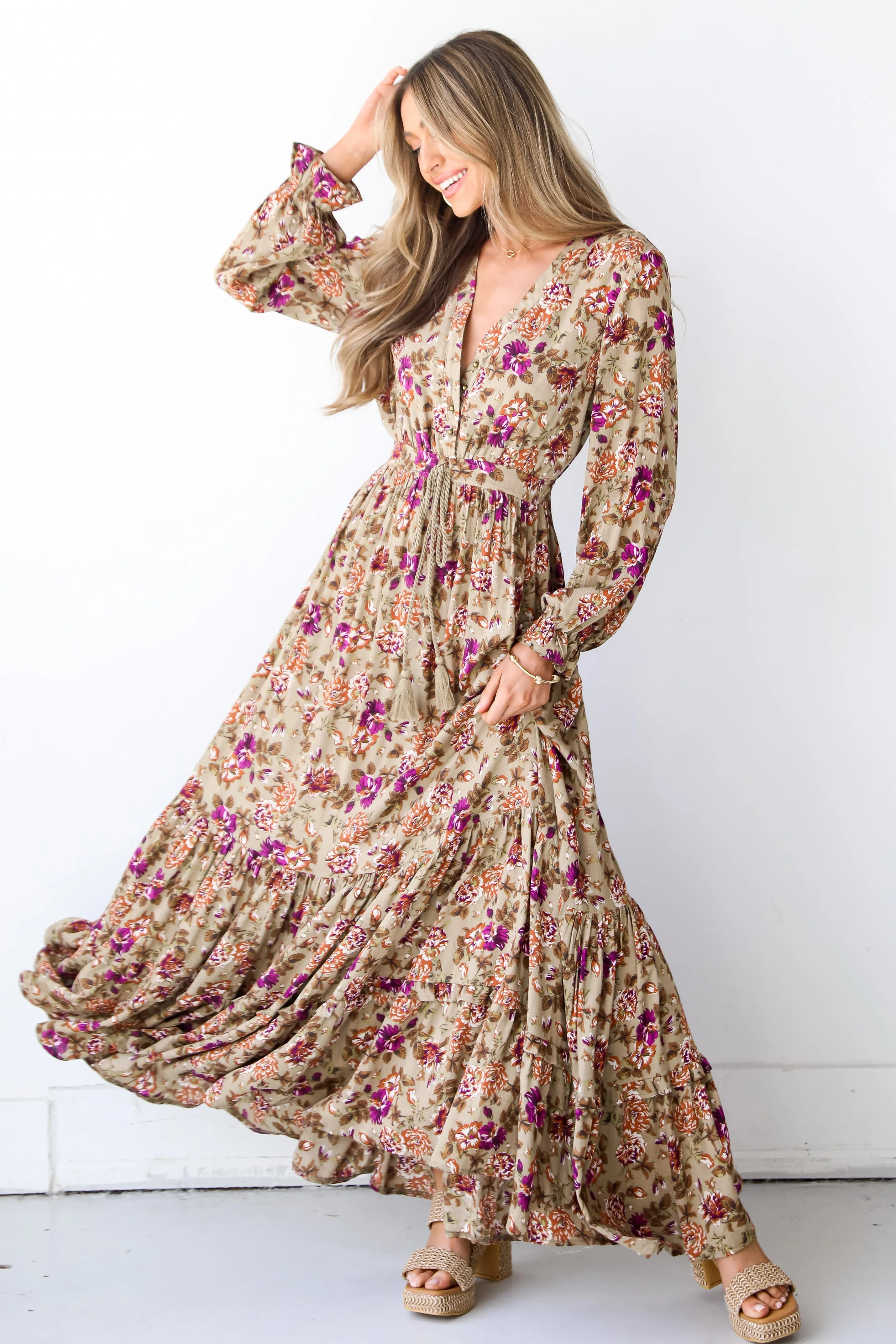 FINAL SALE - Blooming Brilliance Floral Maxi Dress