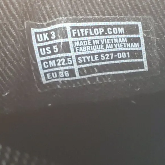 FitFlop Shoes Women's 5 Black Suede Leather Loaff Lace Up Moc Toe Casual Comfort