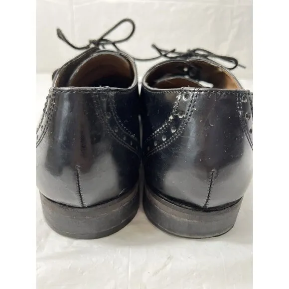 Florsheim Brookside Leather Wingtip Black Mens Shoes size  9.5