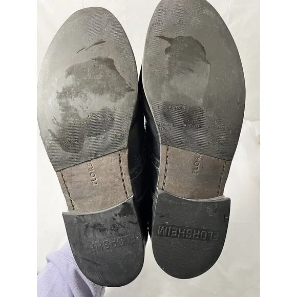 Florsheim Brookside Leather Wingtip Black Mens Shoes size  9.5
