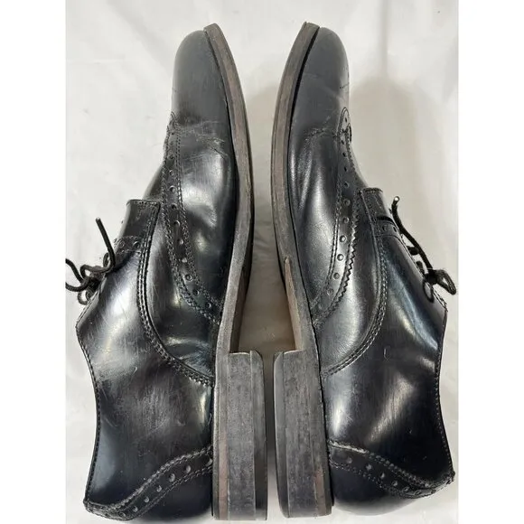 Florsheim Brookside Leather Wingtip Black Mens Shoes size  9.5