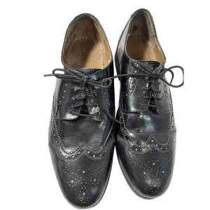 Florsheim Brookside Leather Wingtip Black Mens Shoes size  9.5