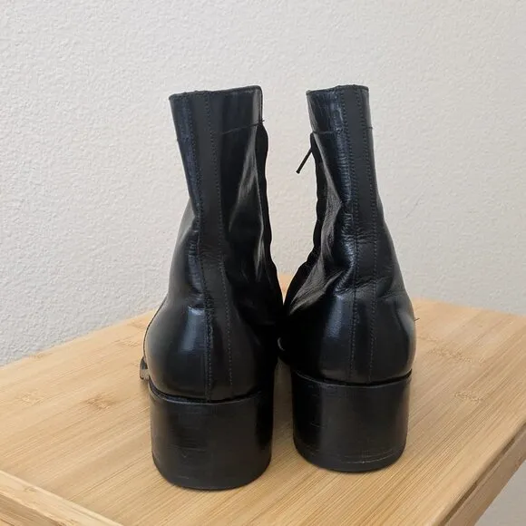 Florsheim El Camino Black Leather Chelsea Boots Size 8 Men