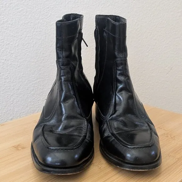 Florsheim El Camino Black Leather Chelsea Boots Size 8 Men