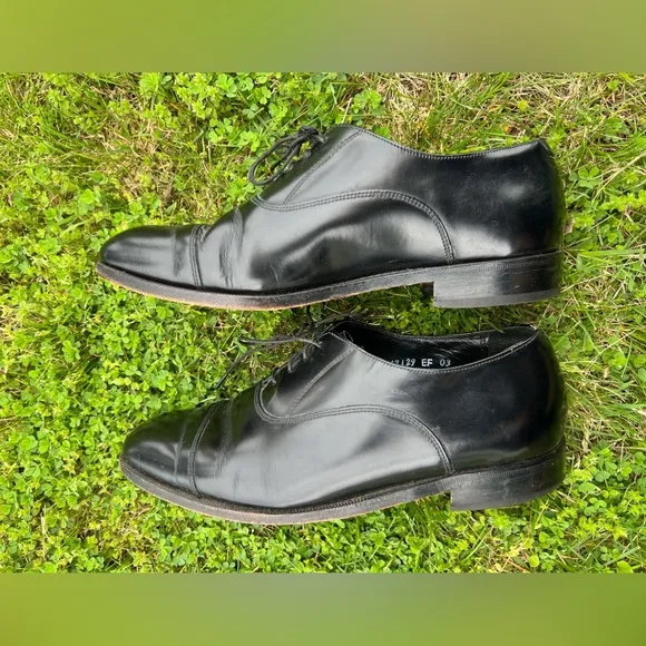 Florsheim Mens 8.5 E Leather Cap Toe Lace Up Oxford Dress Shoes 76403