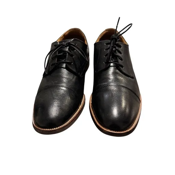 Florsheim Mens Black Cap Toe Lace Up Oxford Shoes Size 9.5