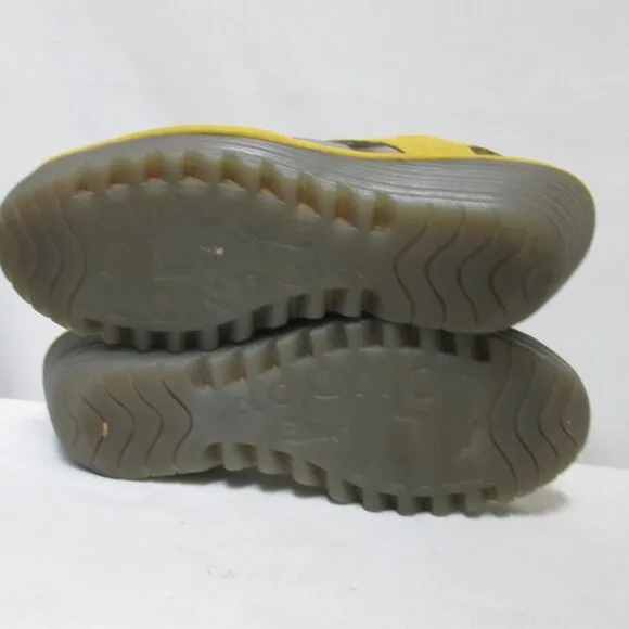 Fly London Yifa nubuck Leather wedge heels sandals yellow NEW Size Sz 41 9