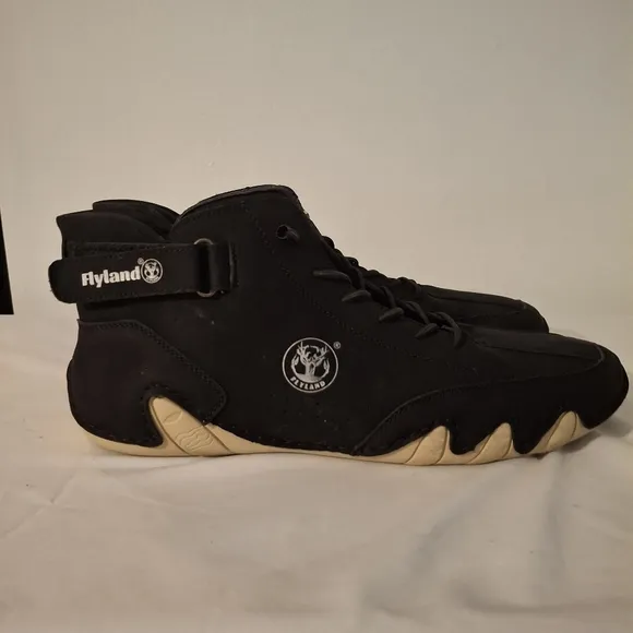 Flyland Suede Black And Tan High-top Men's Athletic Shoes