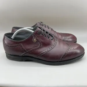 FootJoy Classics Wingtip Shoes Men Size 13 C Burgundy Leather Dress Low Oxford