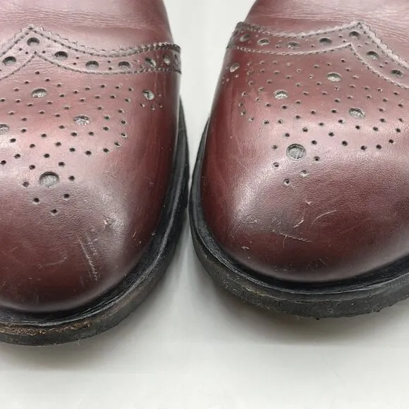 FootJoy Classics Wingtip Shoes Men Size 13 C Burgundy Leather Dress Low Oxford