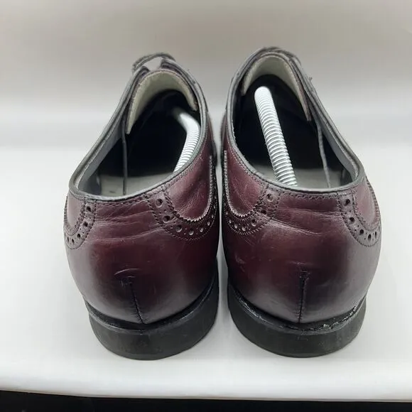 FootJoy Classics Wingtip Shoes Men Size 13 C Burgundy Leather Dress Low Oxford