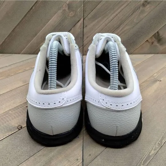 Footjoy GreenJoys Womens Golf Shoes Size 9 M White Grey Leather Golf‎ Spikes