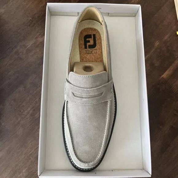 FootJoy Suede Loafer Men's Casual Shoes Size 10.5 M Grey #79077 New