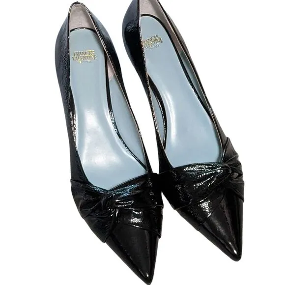 Frances Valentine NY Knot Kitten Heel Pointed Toe Pump 11B