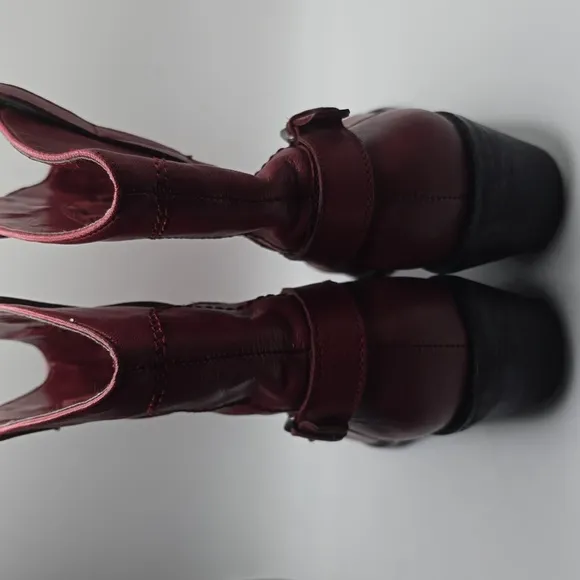 Franco Sarto Red Western Cowgirl Ankle Boots 7M