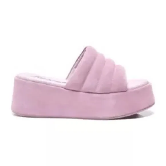 FREE PEOPLE Almost Paradise Platform Slide Sandal - Orchid