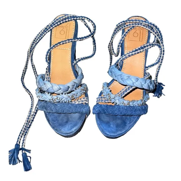 Free People Bacio 61 Pandino Lace Up Platform Heel Sandals