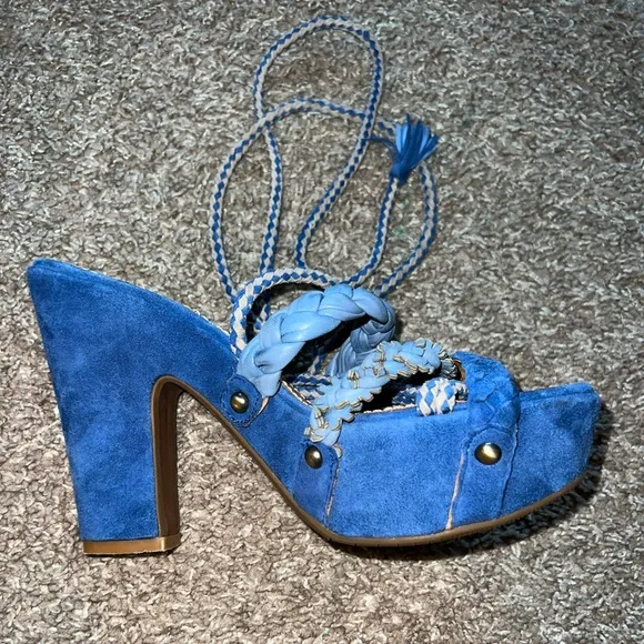 Free People Bacio 61 Pandino Lace Up Platform Heel Sandals