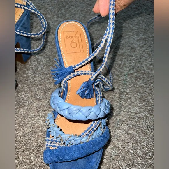 Free People Bacio 61 Pandino Lace Up Platform Heel Sandals